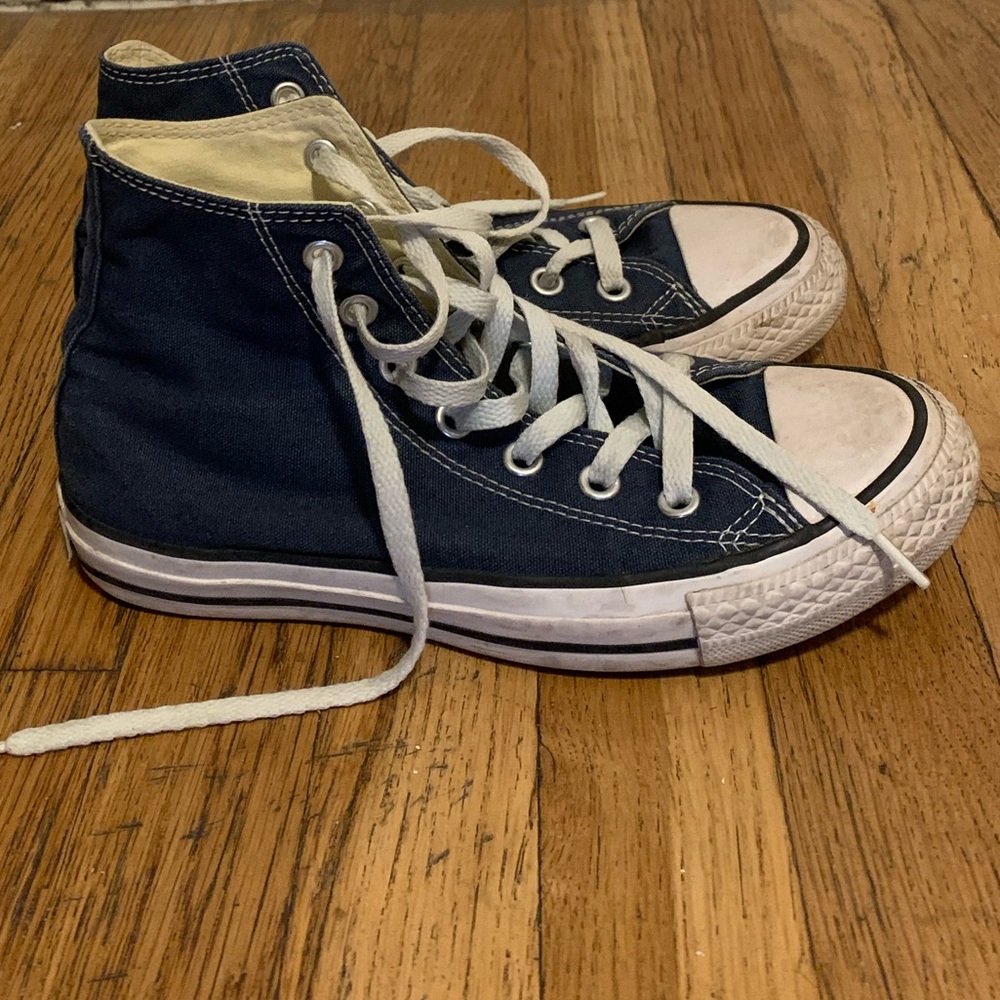 Converse High Top Navy and White Sneakers